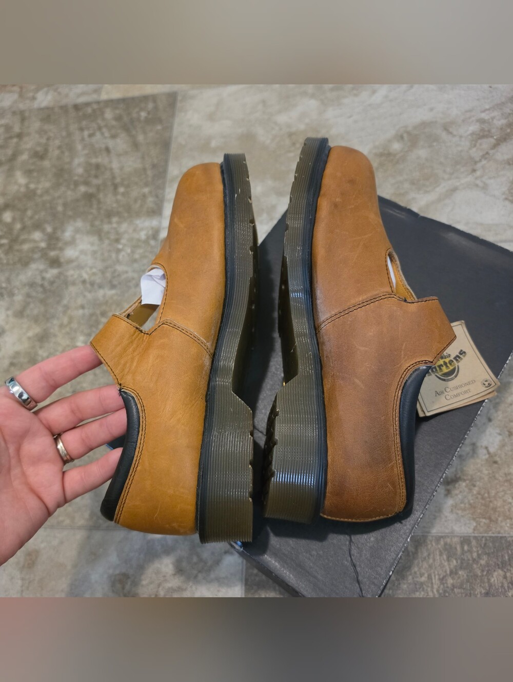 Vintage Dr. Martens Made in England Steel Toe Mary Jane Shoes - UK 7 / US 9 - Picture 3 of 9